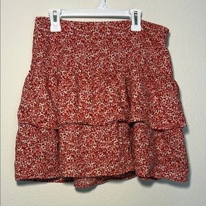 Abercrombie & Fitch Floral Red Women's Mini Skirt size medium
